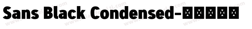 Sans Black Condensed字体转换